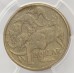 AUSTRALIA 2000 . ONE 1 DOLLAR COIN . ERROR . MULE . STRUCK ON TEN CENT